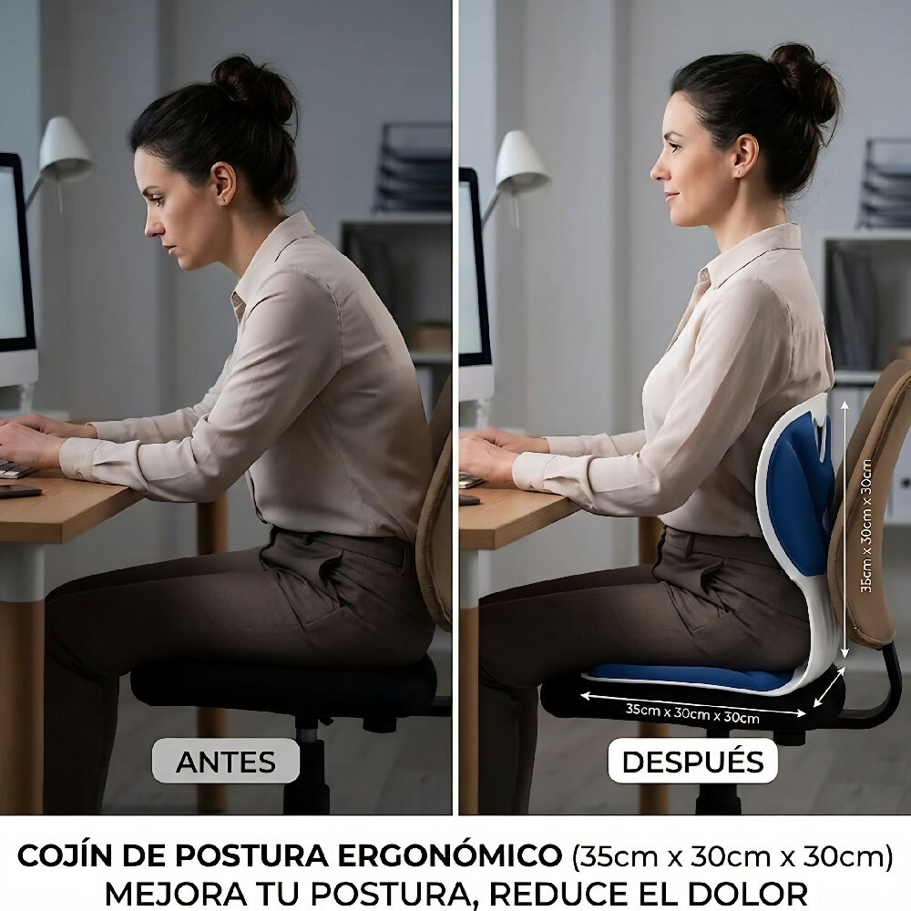 Cojín Espaldar Ortopédico Para Postura Ergonomico De 30CM
