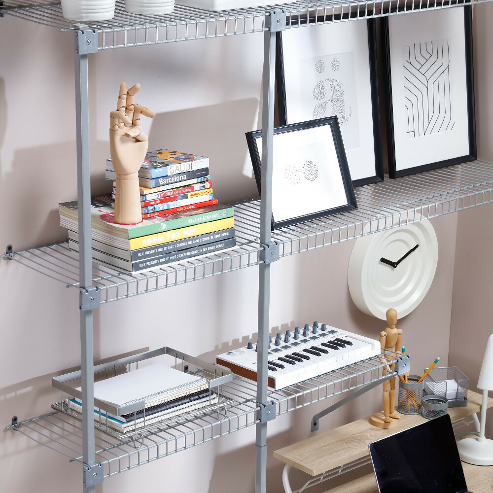 Closet Basic Modular Metalico Ajustable Rejiplas Color Metalizado