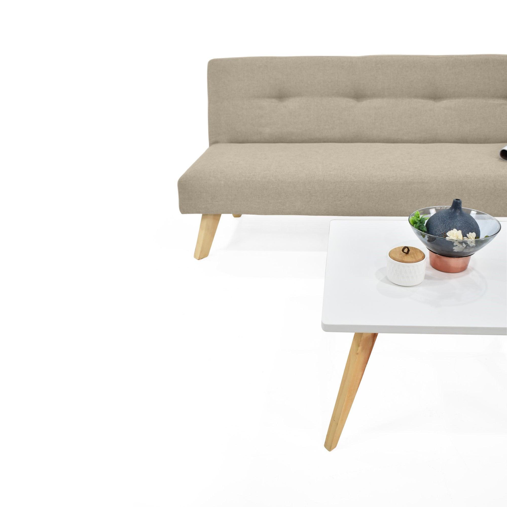 Sofa Cama London Beige con Mesa Centro Nova