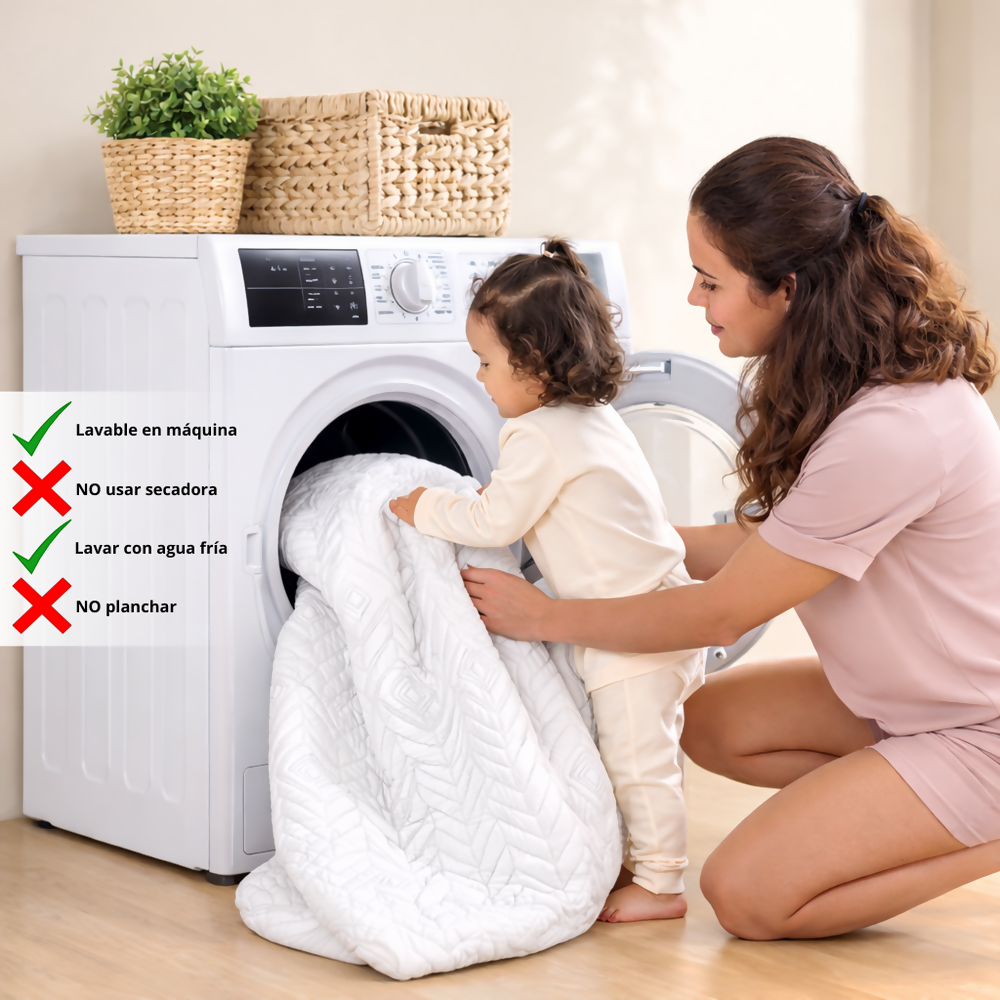 Protector colchon queen antifluido blanco 160x190cm