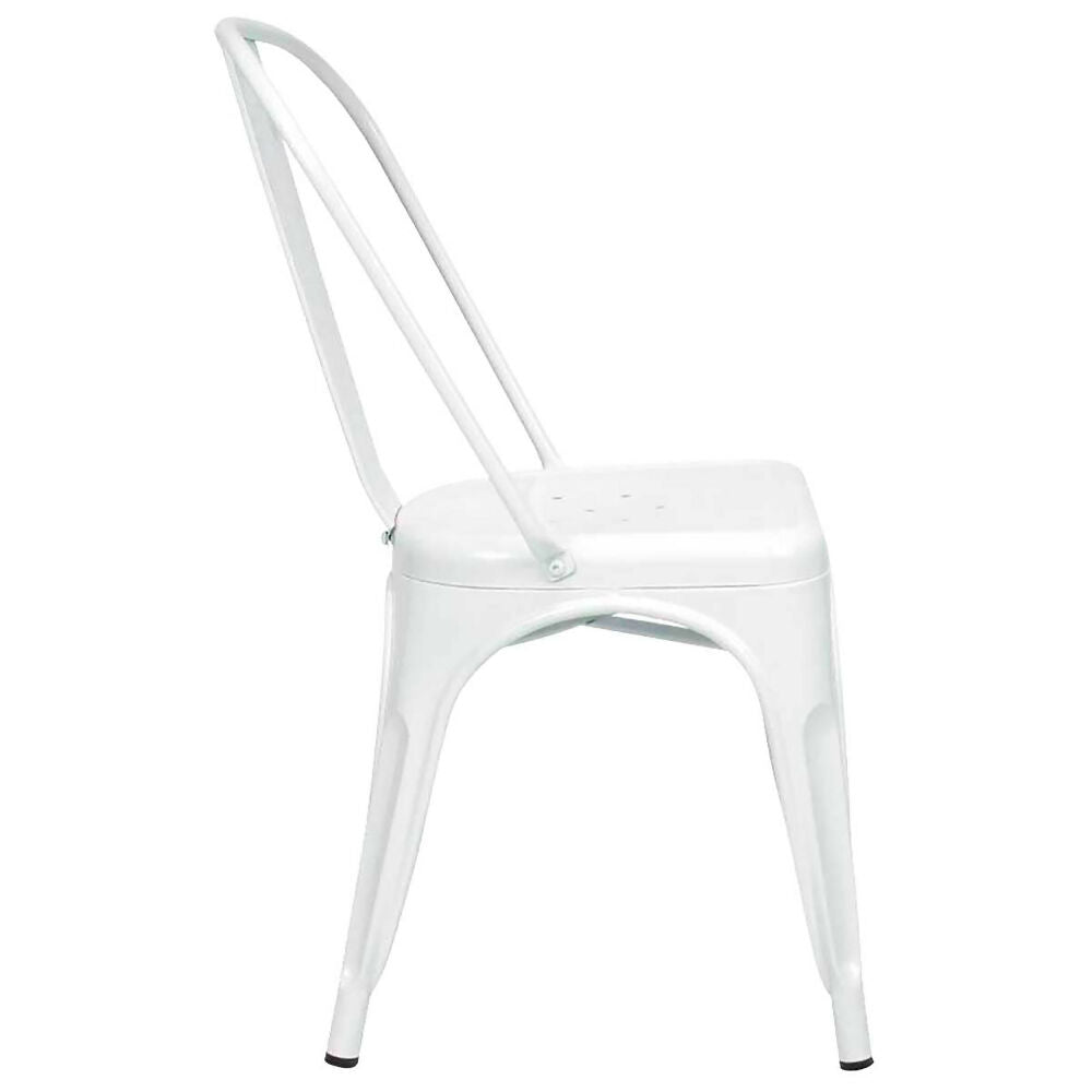 Silla Tolix Metálica Blanca Hogar Restaurante X3 unidades