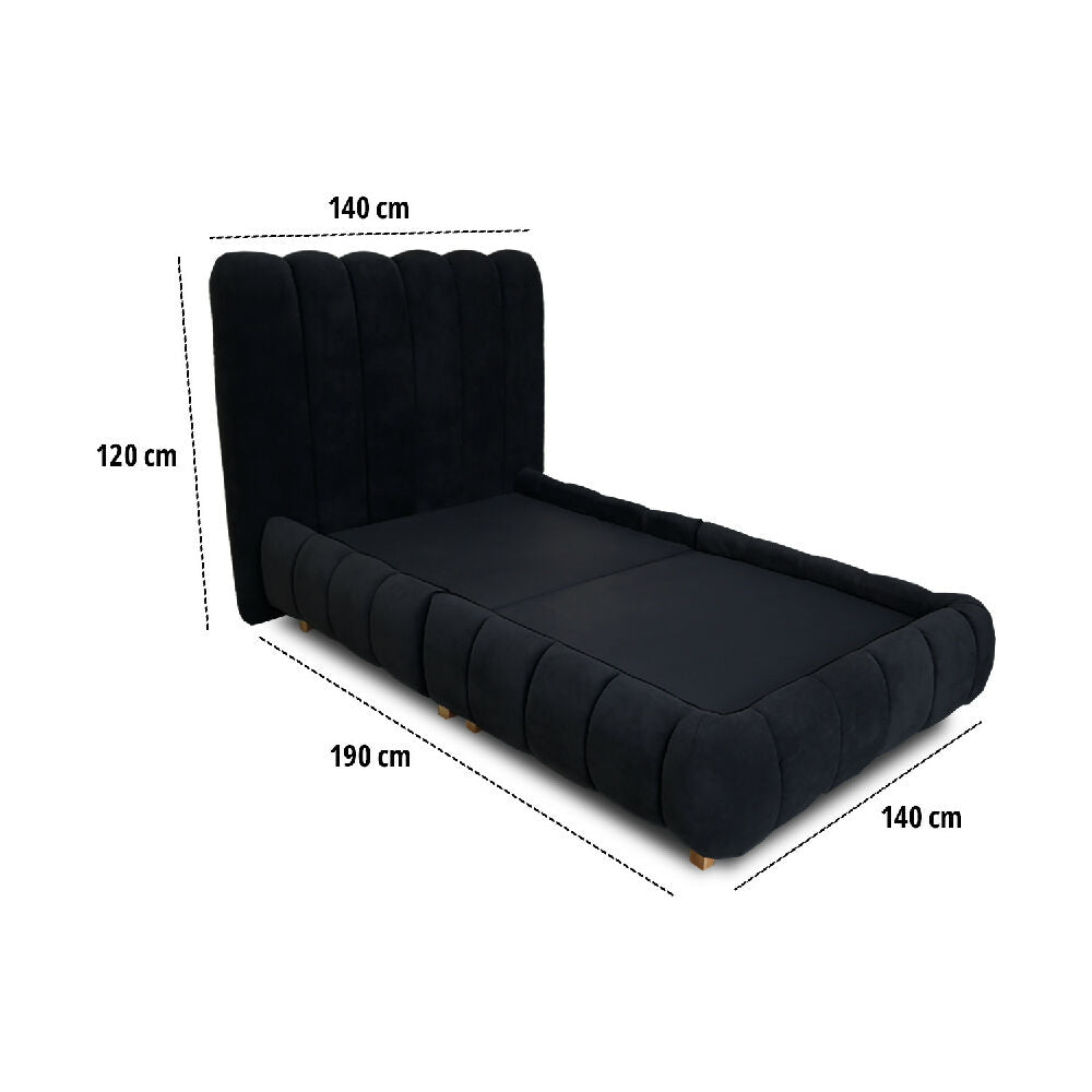 Basecama Praga Modular Negro 140 doble mas Espaldar