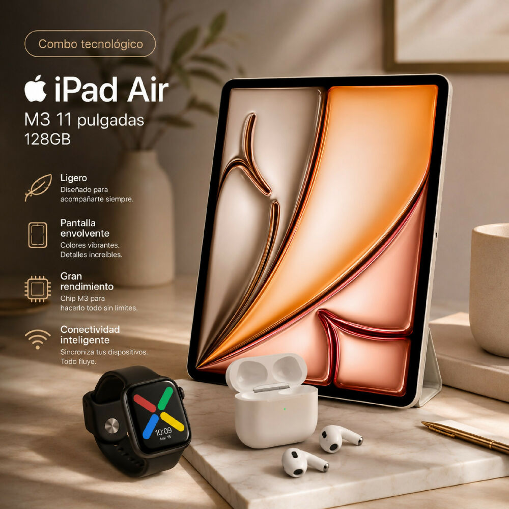 Tablet Apple IPad Air 11 M3 128gb Diseño UltraDelgado Plateado + Obsequio
