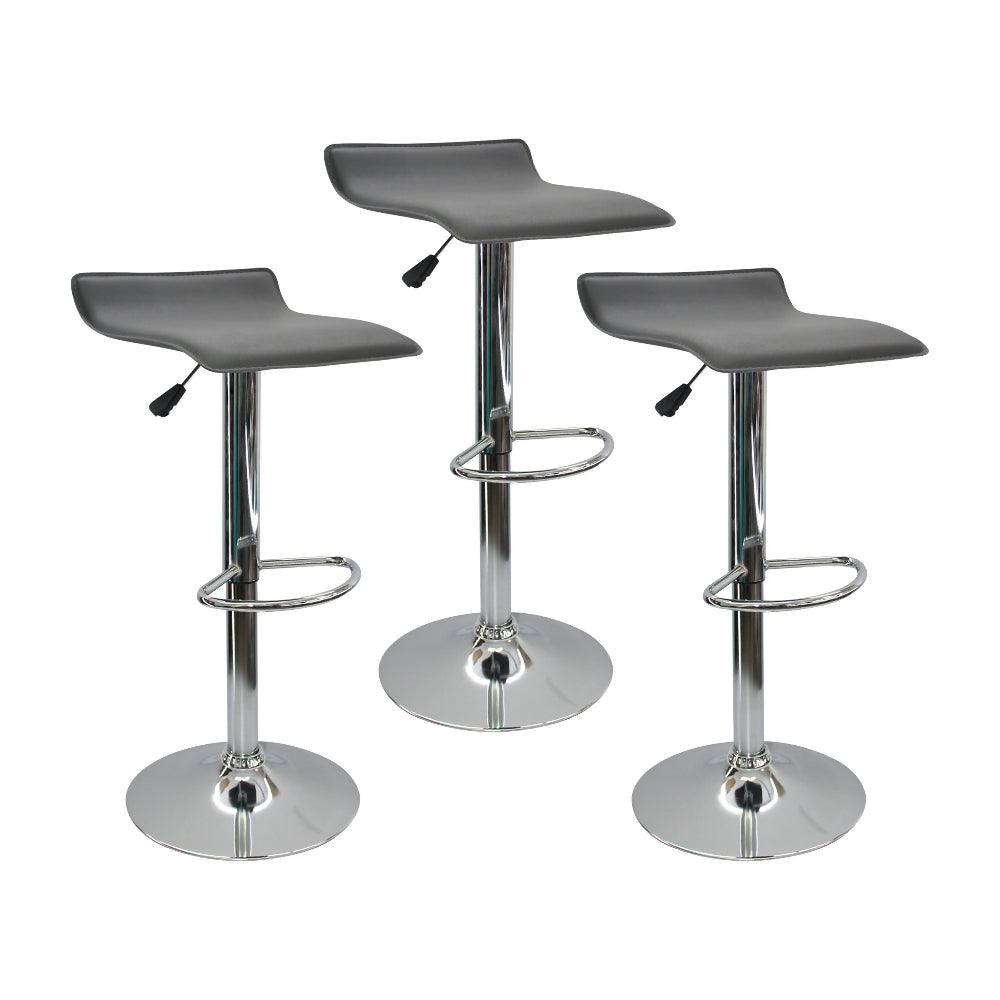 Kit por 3 Silla Wave Bar - Gris