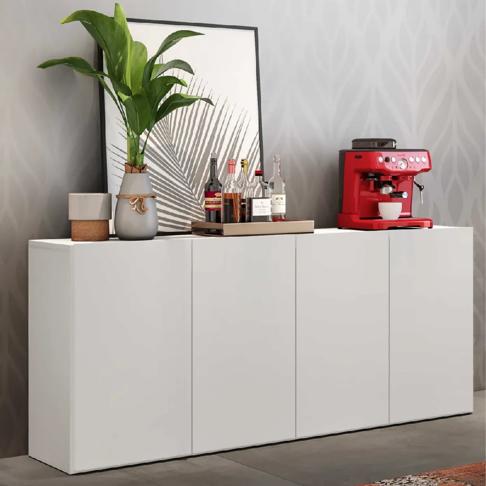 Aparador Buffet 4 Puertas Veneza Color Blanco