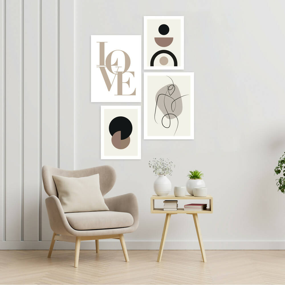 Set x4 Love vibes 37x50 y 30x40