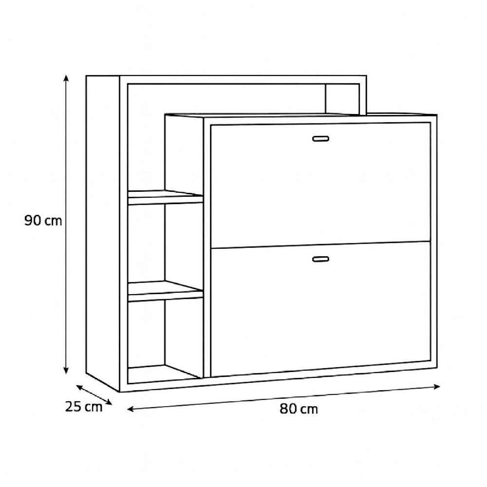 Organizador Zapatero Jenny 90x80x25cm Madera-Blanco