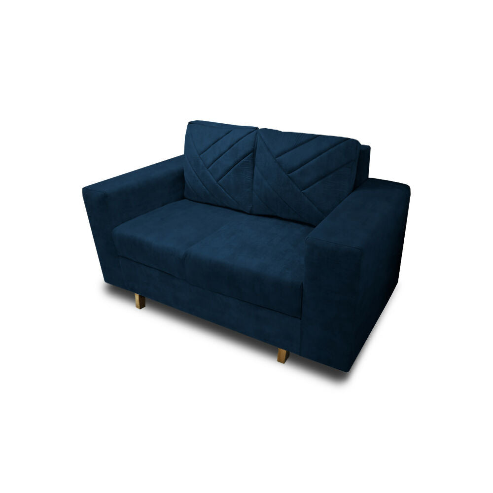Sofa Amsterdam 2Ptos En Tela Amiglable Con Mascotas 150X72X75 Cm Azul Petroleo