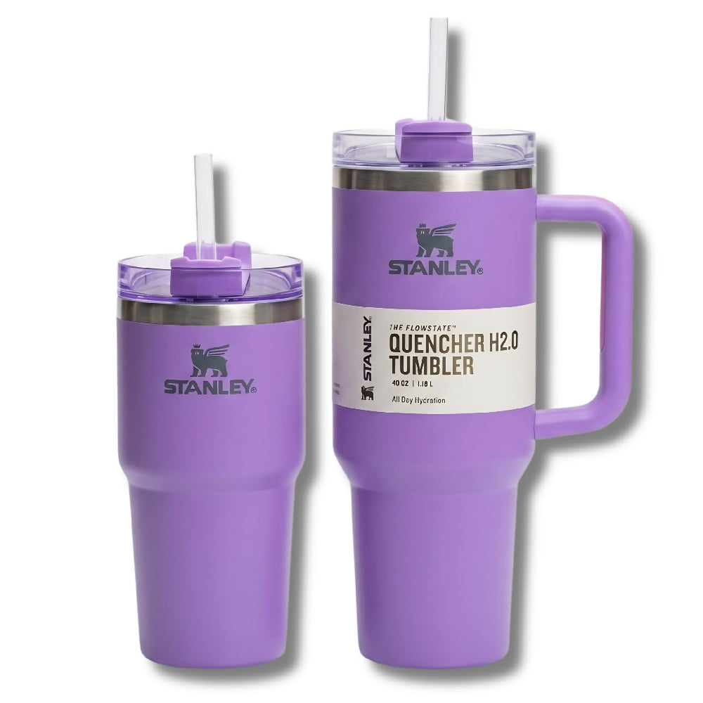 Combo Dúo Termo Stanley De Alta Resistencia Con Accesorios Sorpresa Morado
