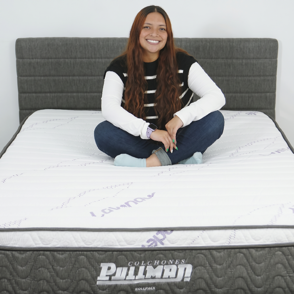 Colchón Rollpack Euro u 160X190 Queen, Tela Lavanda