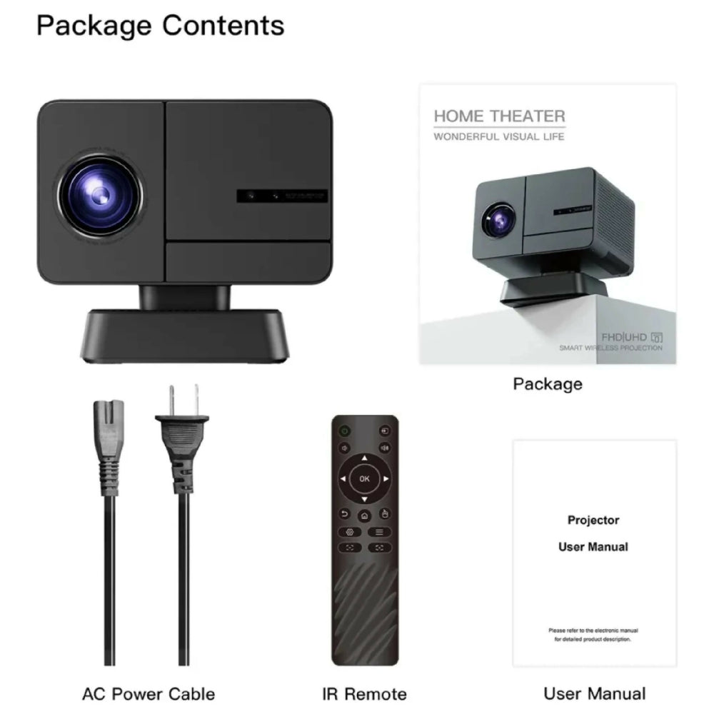 Proyector Portátil Inteligente P50 Con Conexión WiFi 6 Bluetooth Resolución Full HD