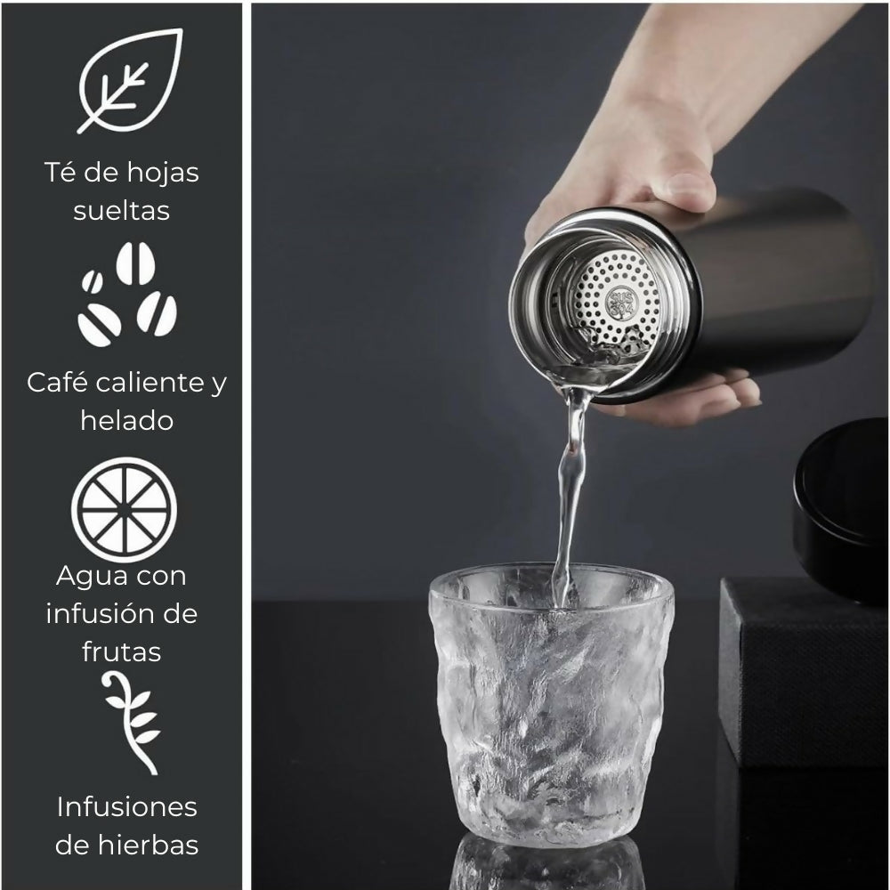 Termo Botella Bebida Térmico Inteligente Medidor Temperatura
