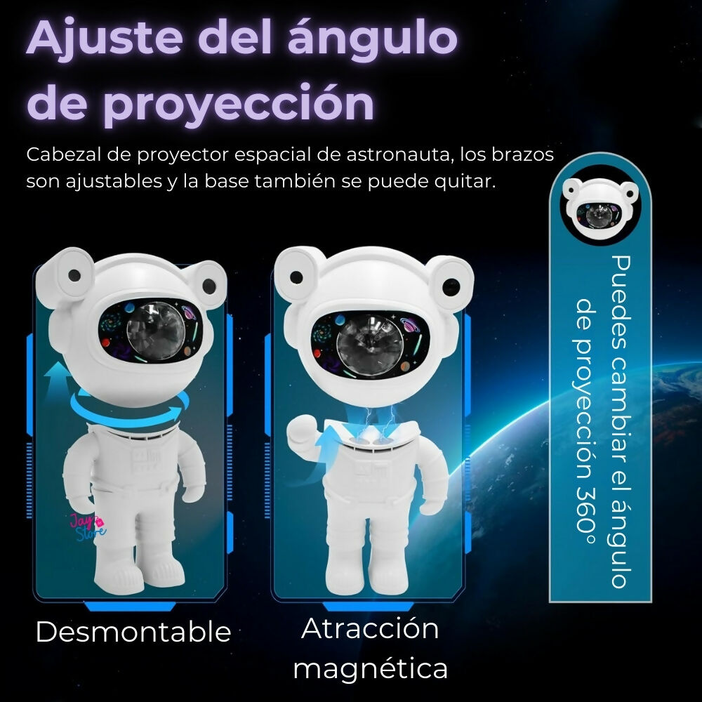 Proyector de Galaxias Nebulosas Astronauta Parlante Bluetooth