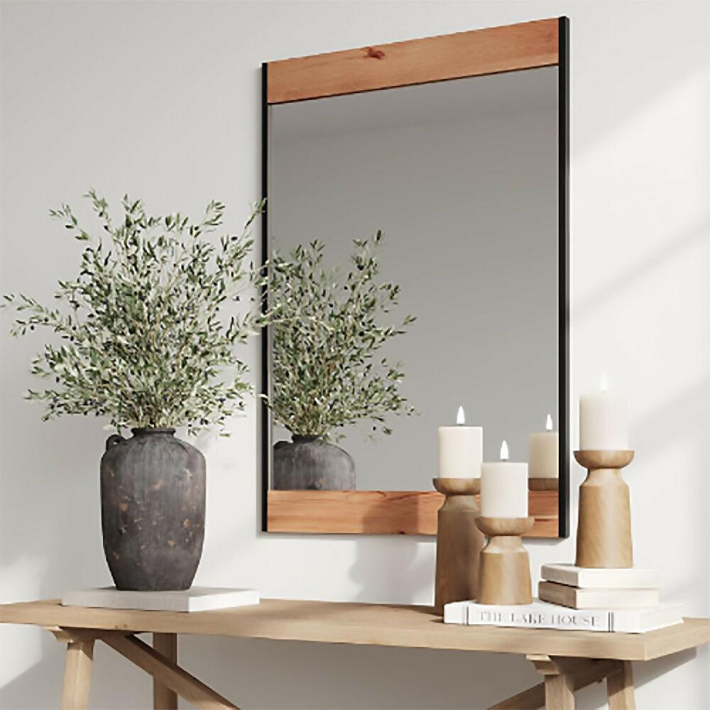 Espejo fresh 65x60x2cm mdf/vidrio natural