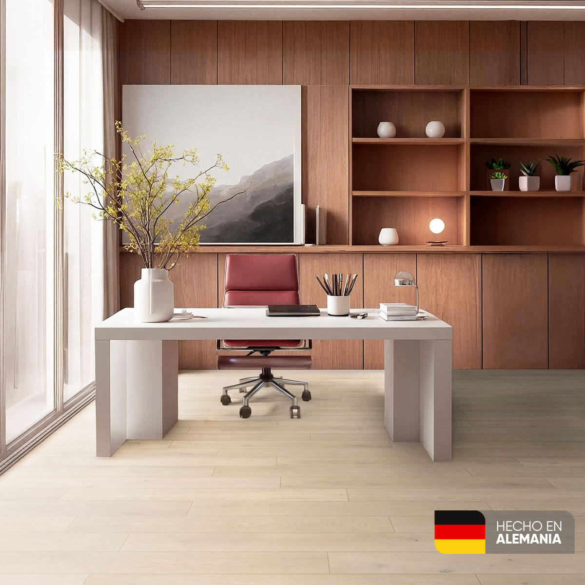 Piso laminado Roble Pistacho 7 mm AC3 23-31 para interiores por caja (2.47M²)