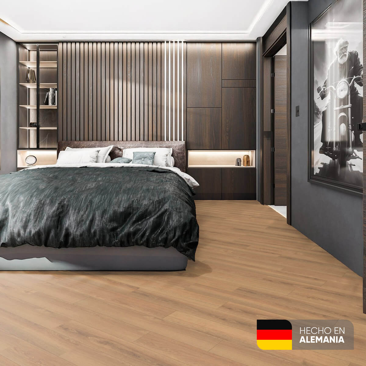 Piso laminado Roble Sienna 7 mm AC3 23-31 para interiores por caja (2.47M²)