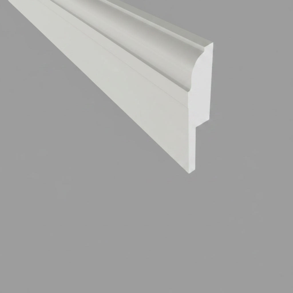 Guarda escoba (zocalo) blanco 80x15x2400 mm  / por unidad