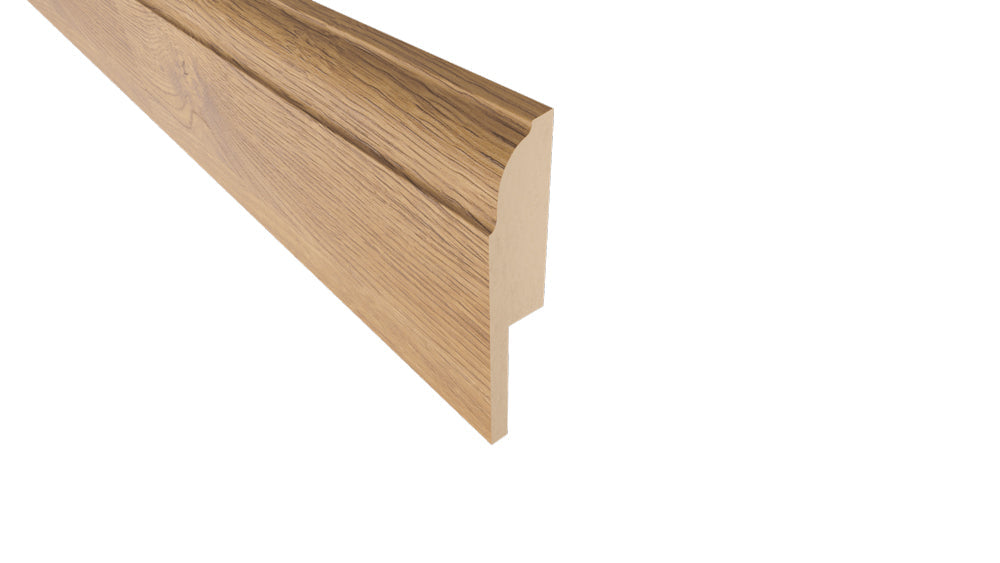 Guarda escoba  (zocalo) roble bosque 80x15x2400 mm / por unidad