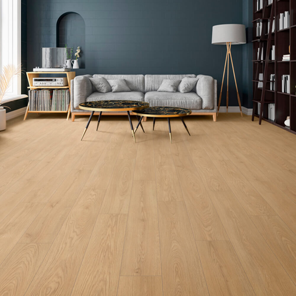 Piso laminado Roble Almendra 7 mm AC3 23-31 para interiores por caja (2.51M²)