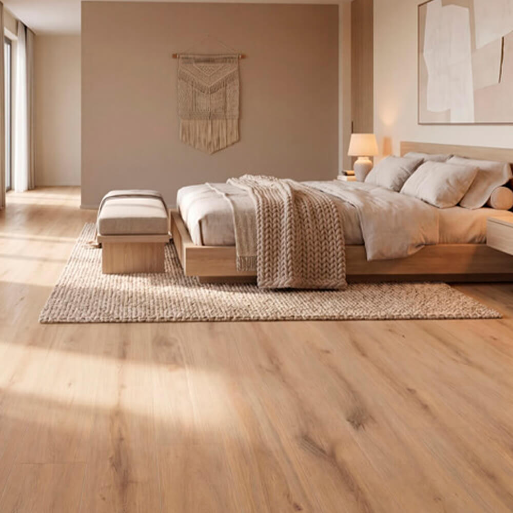 Piso laminado orgánico Roble Lino 7 mm AC5 para interiores por caja (2.26M²)