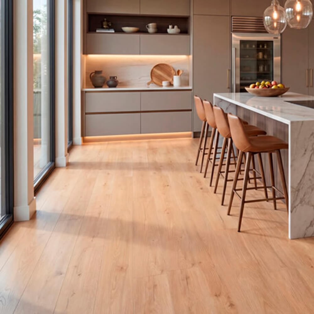 Piso laminado orgánico Roble Miel 7 mm AC5 para interiores por caja (2.26M²)
