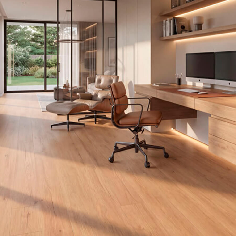 Piso laminado orgánico Roble Miel 7 mm AC5 para interiores por caja (2.26M²)