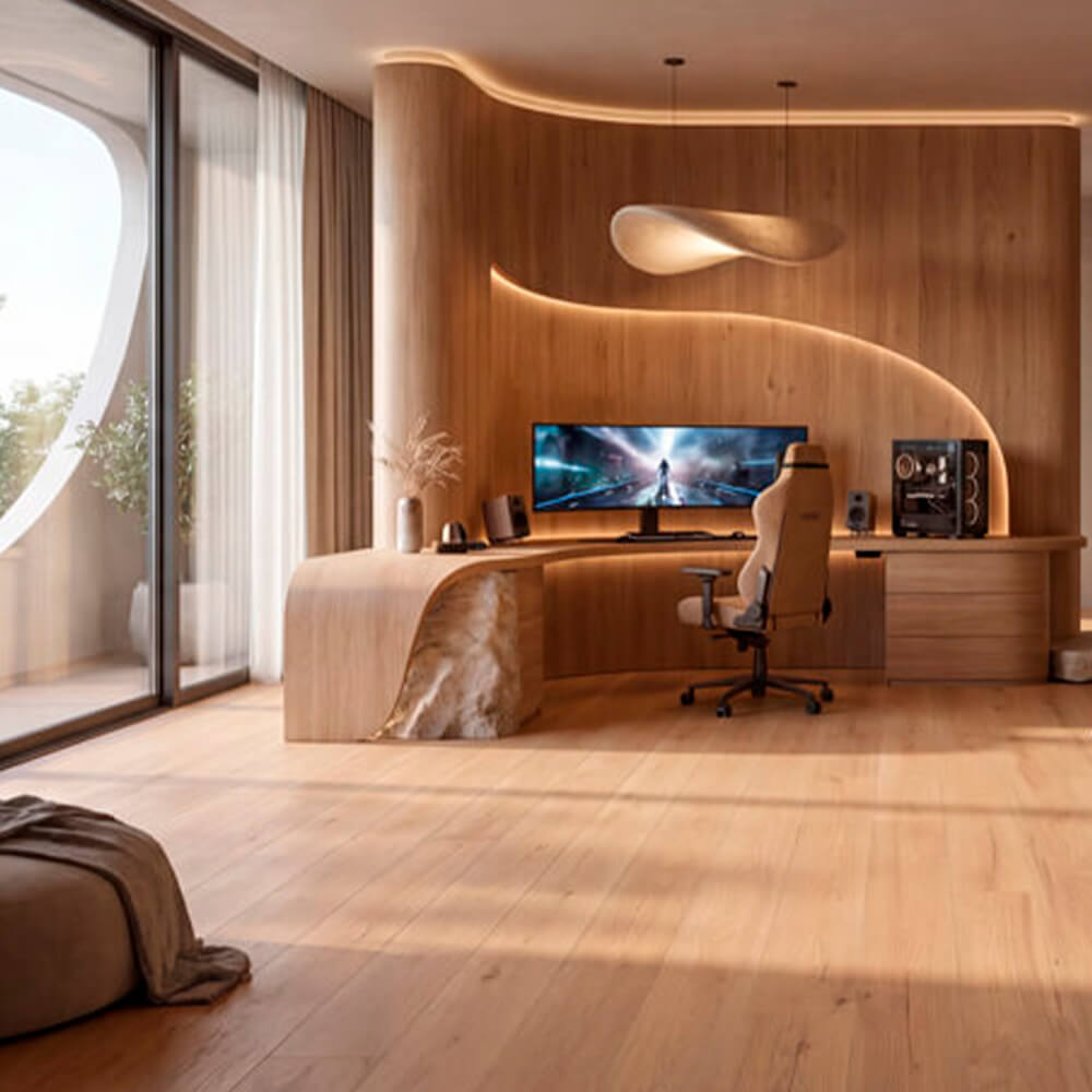 Piso laminado orgánico Roble Miel 7 mm AC5 para interiores por caja (2.26M²)