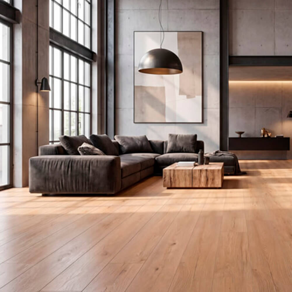 Piso laminado orgánico Roble Miel 7 mm AC5 para interiores por caja (2.26M²)