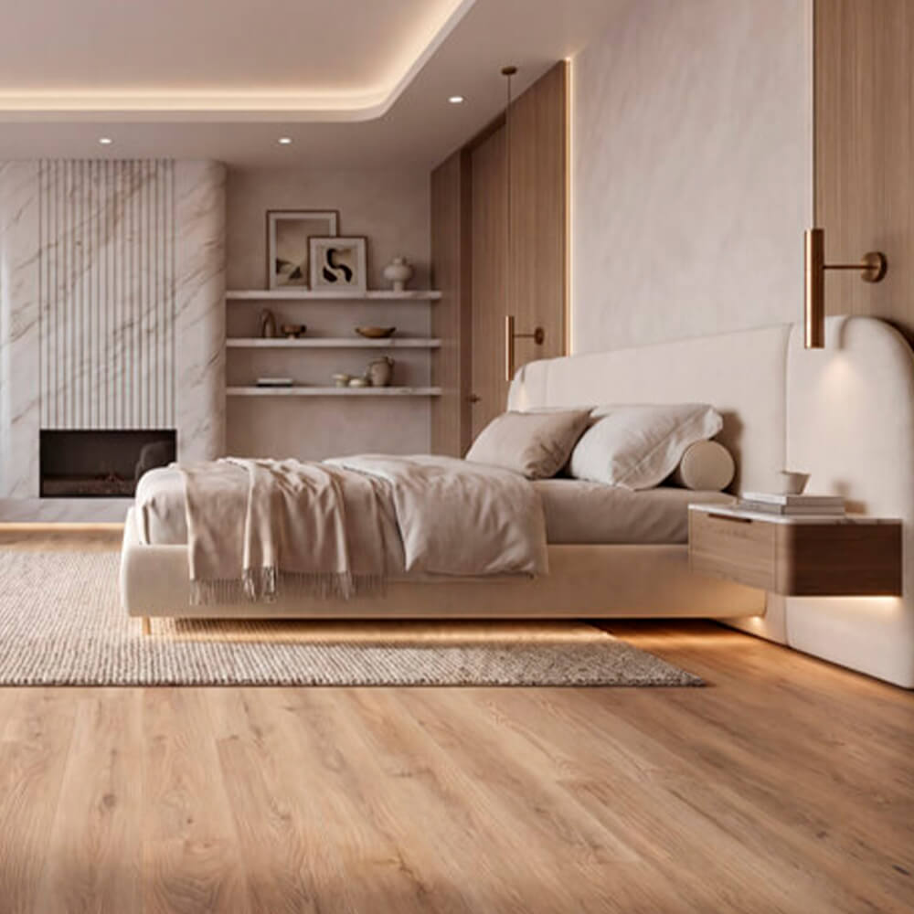 Piso laminado orgánico Roble Toscana 7 mm AC5 para interiores por caja (2.26M²)