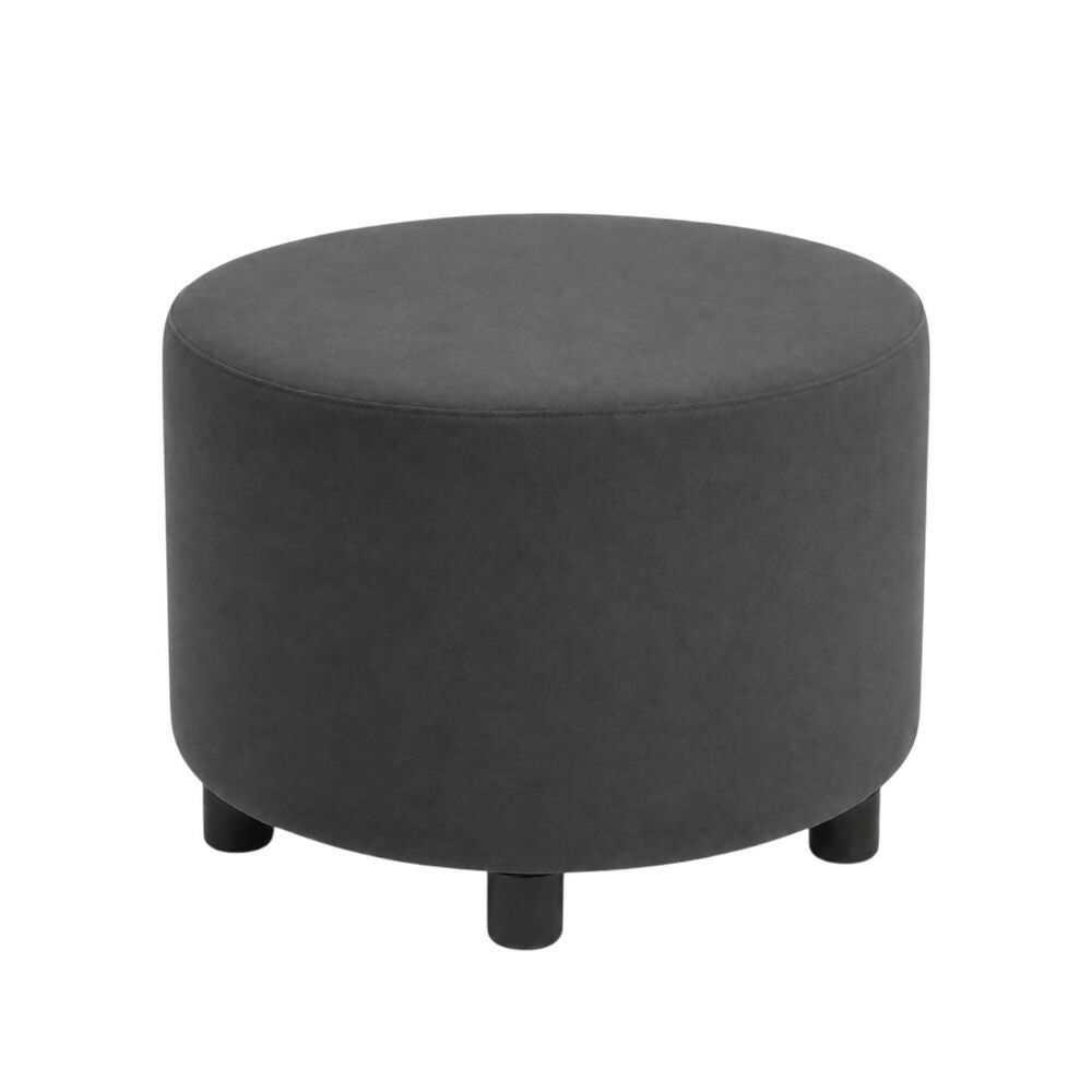 Puff Redondo 40x40 Dark Grey Tela