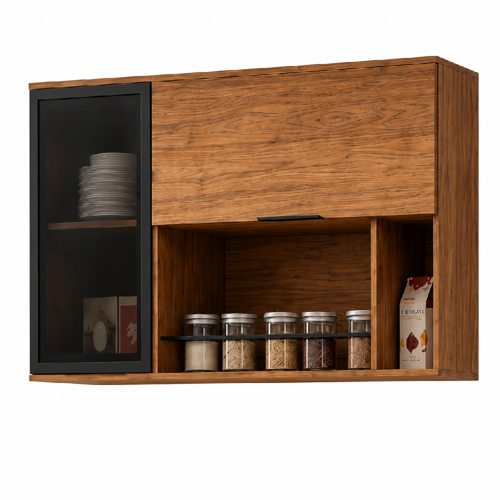 Cocina 120 cm Malta 3 Puertas 2 Cajones - Natural/Blanco Apagado