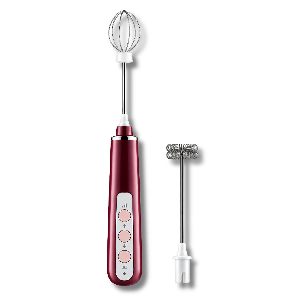 Minibatidora Portátil Recargable Sokany SK-02014 Con Accesorios Rojo