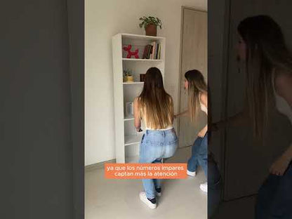 Biblioteca Home, Blanco Duqueza, con Cinco Entrepaños