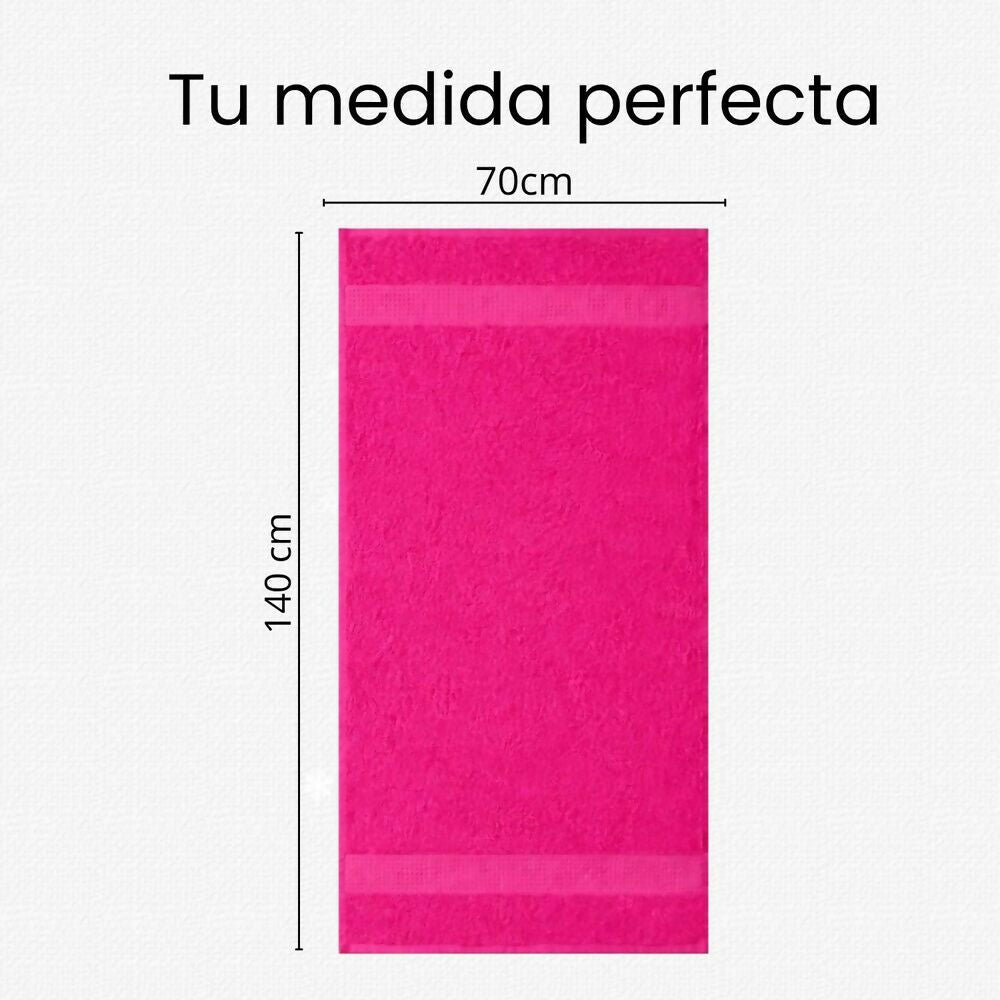 Toalla cuerpo 100% algodon fucsia 400gr
