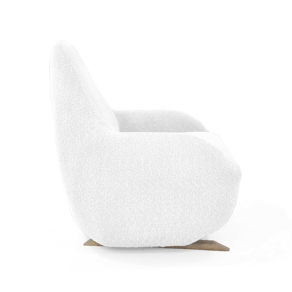 Poltrona Rusell 77x83x95 Tela Acolchada Blanca