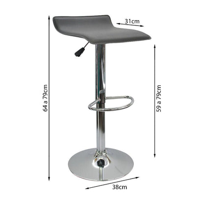 Kit por 2 Silla Wave Bar- Gris