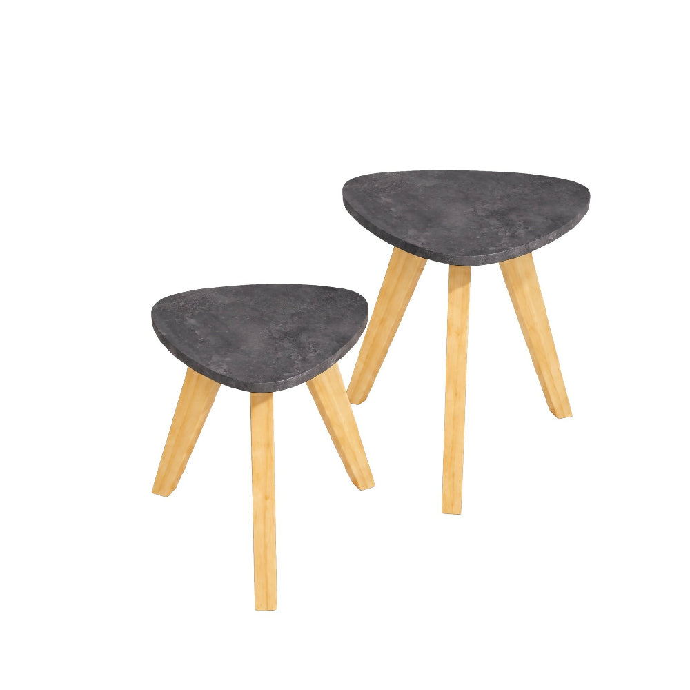 Mesa Nórdica Triangular Risco - Set x 2 - Pequeña & Mediana