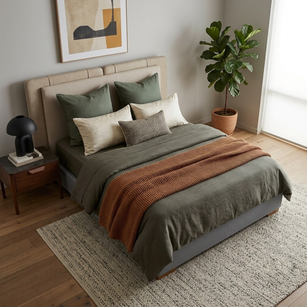 Cama Tapizada Loft elaborada en madera