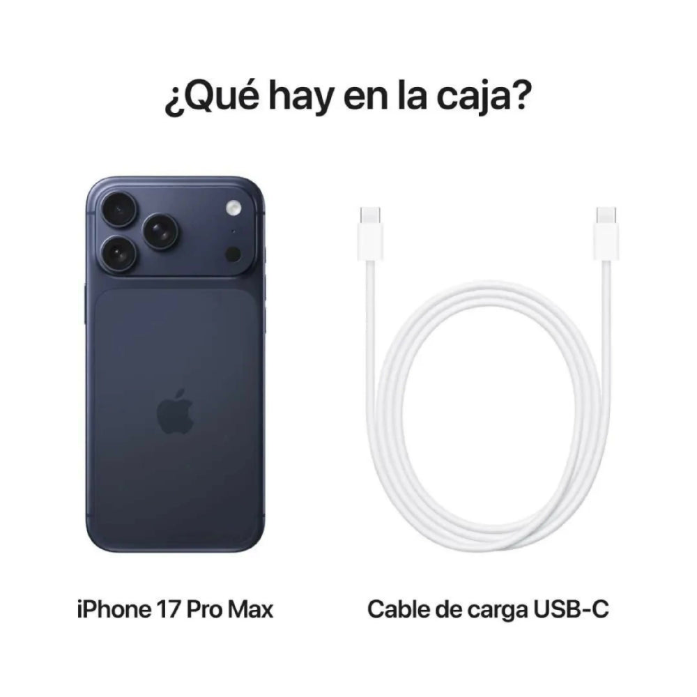 Celular IPhone 17 Pro Max 256GB E-Sim Pantalla ProMotion De 120Hz Azul inteso