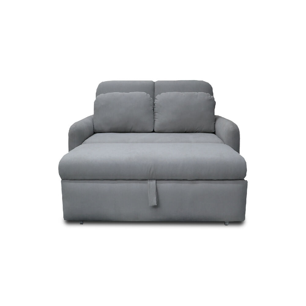 Sofacama Nube Multifuncional Carrito Reclinable Gris + Cojines