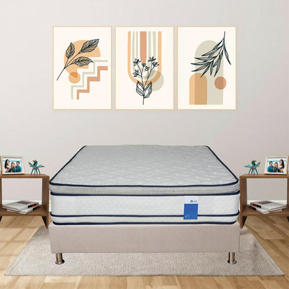 Colchón Blanco Barcelona king 200x200 cm con viscoelástica 2020 Home