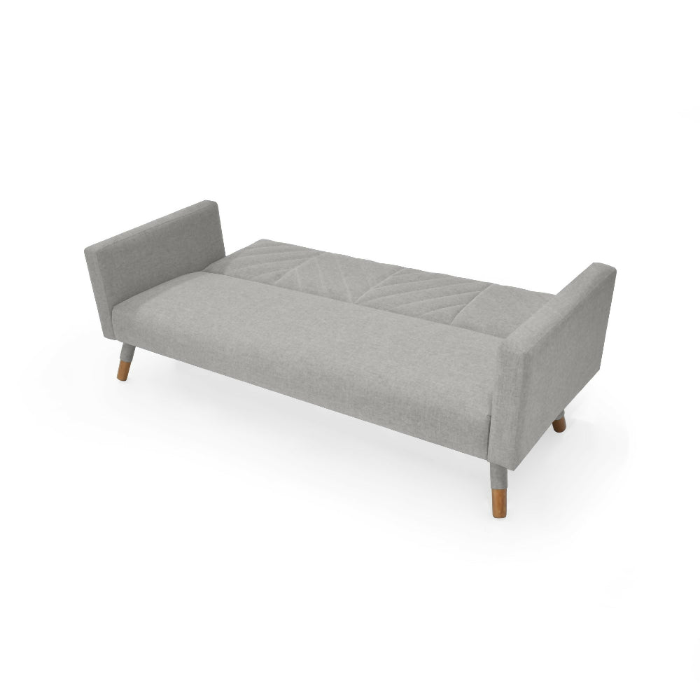 Sofa Cama Artemisa 196x80x78 Reclinable Tela Plata