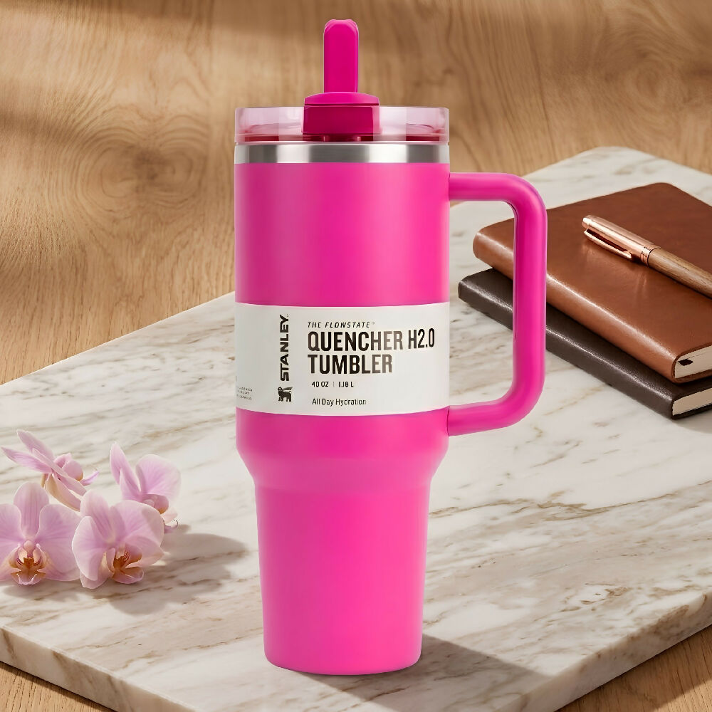 Termo Térmico Stanley 40oz Con Sorbete Ideal Para Gimnasio Y Viajes Fucsia