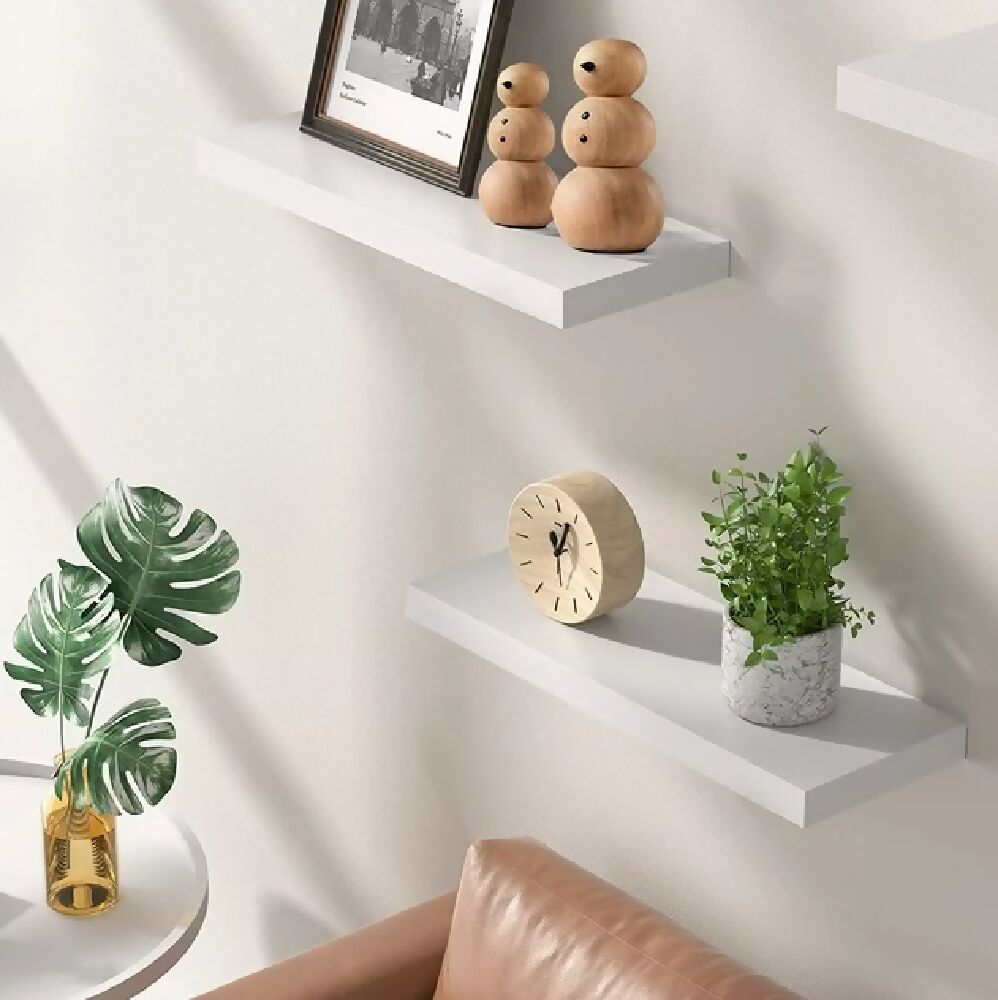 Set De 3 Repisas Lineales Flotantes blanco