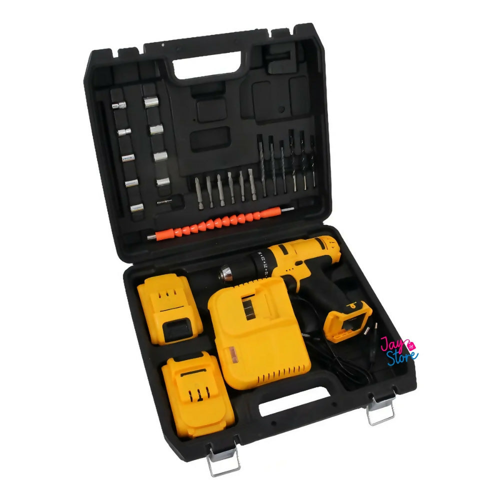 Taladro Inalámbrico Atornillador 2 Baterías 28 Piezas 21V