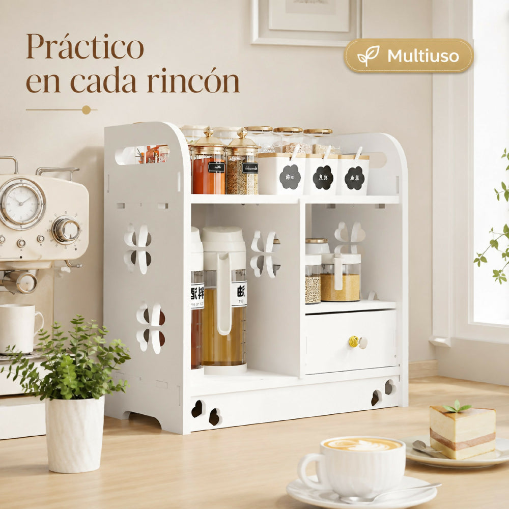 Estante Organizador De Escritorio Con Cajón Para Oficina Y Hogar