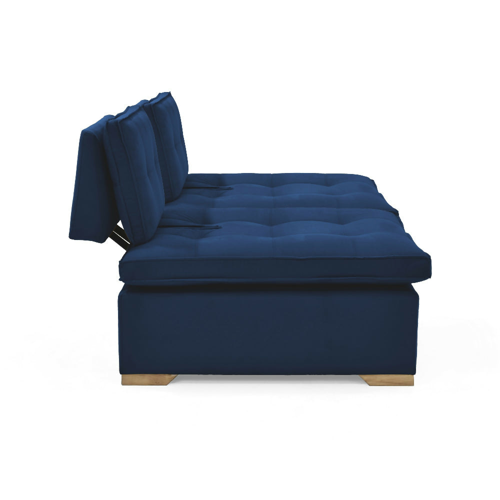 Set X2 Poltronas Ventury 83x100x86 Ajustable Tela Azul