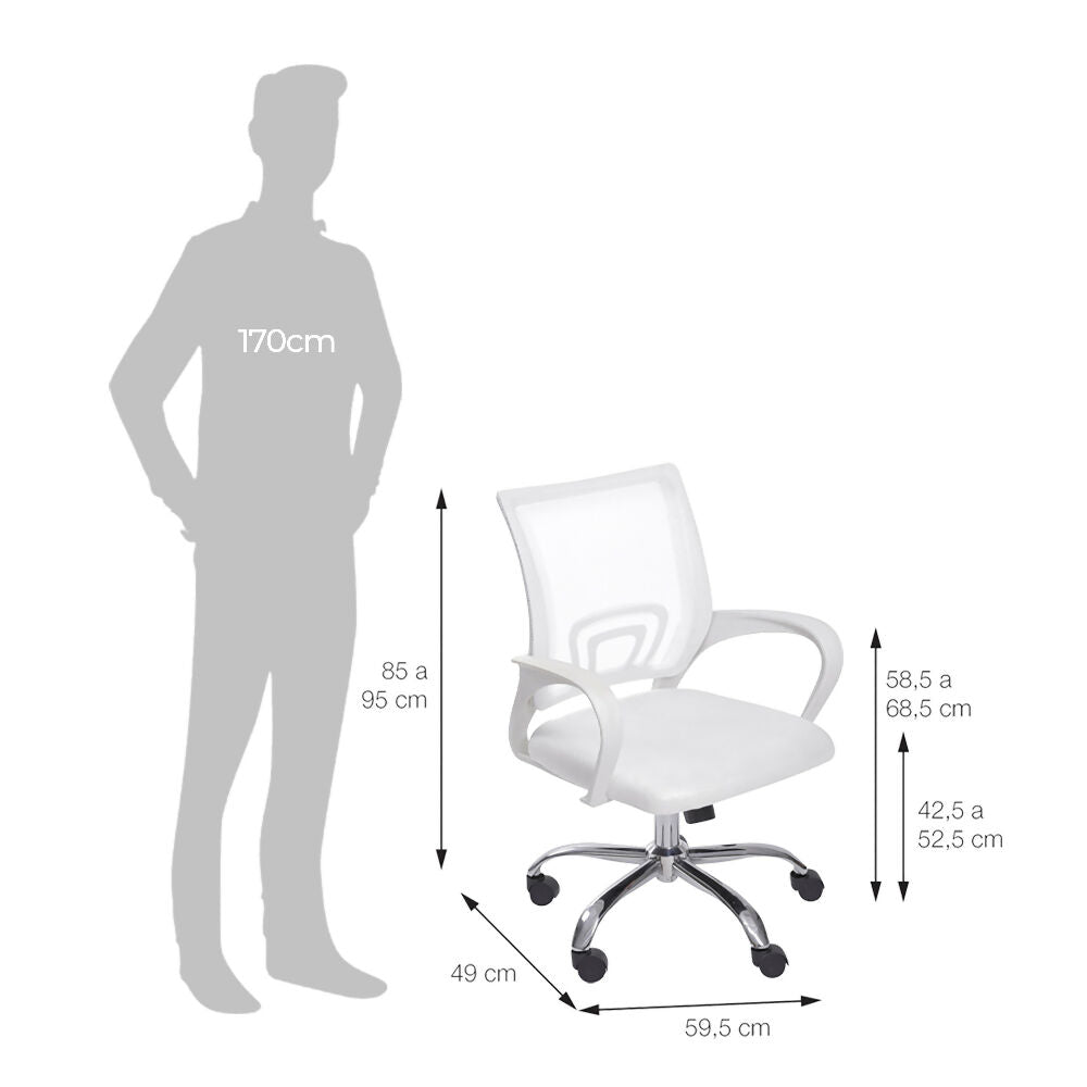 Silla para Oficina Escritorio - OR-3310 Blanca
