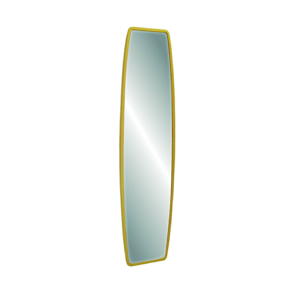 Espejo de pared - mdf - semioval vertical dorado