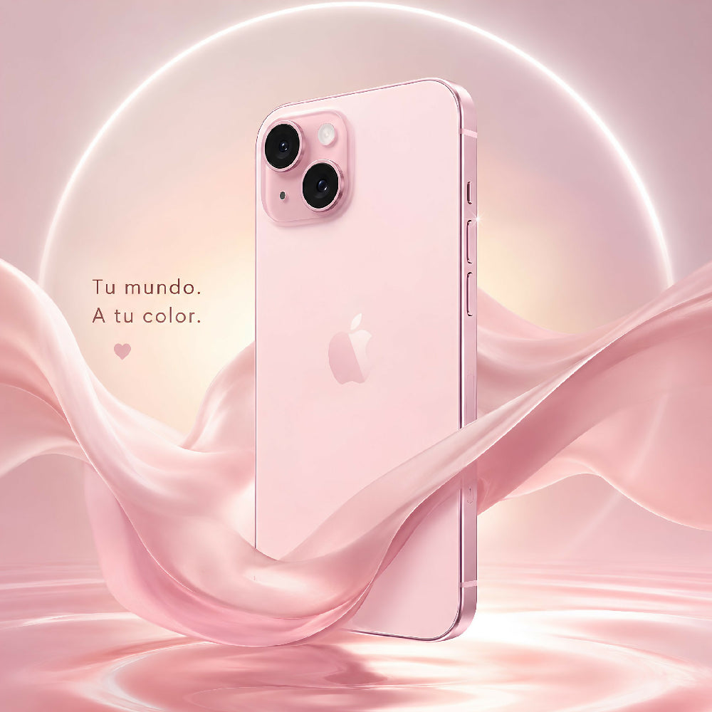 Celular Apple IPhone 15 128gb + Obsequio Vidrio Templado Y Forro Protector Rosado